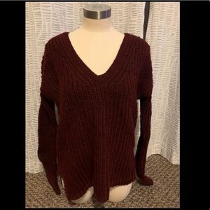 AE Burgundy Knit Sweater Size Small